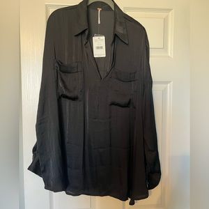 FREE PEOPLE SILK BLOUSE